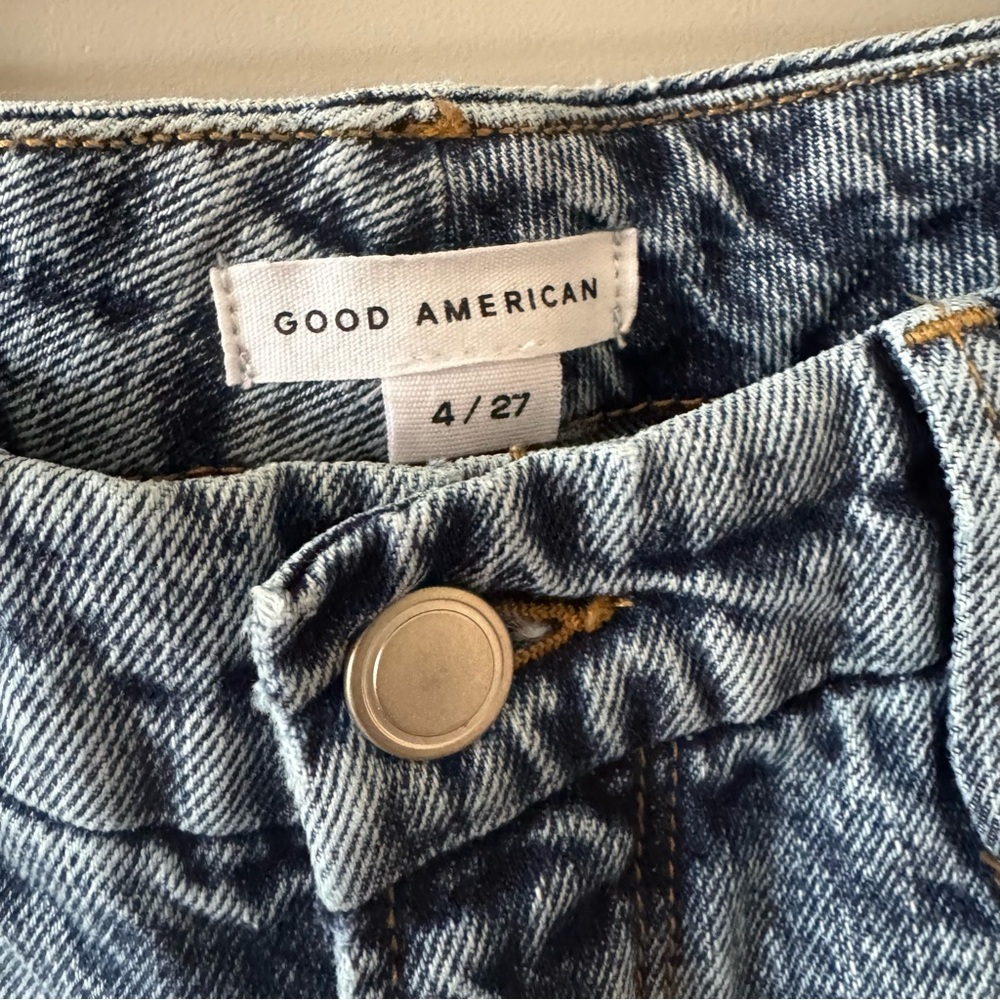 GOOD AMERICAN GOOD CLASSIC JEANS INDIGO SIZE 4 - Picture 6 of 10